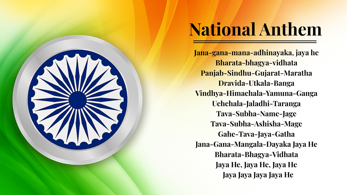National Anthem of India: “Jana Gana Mana”