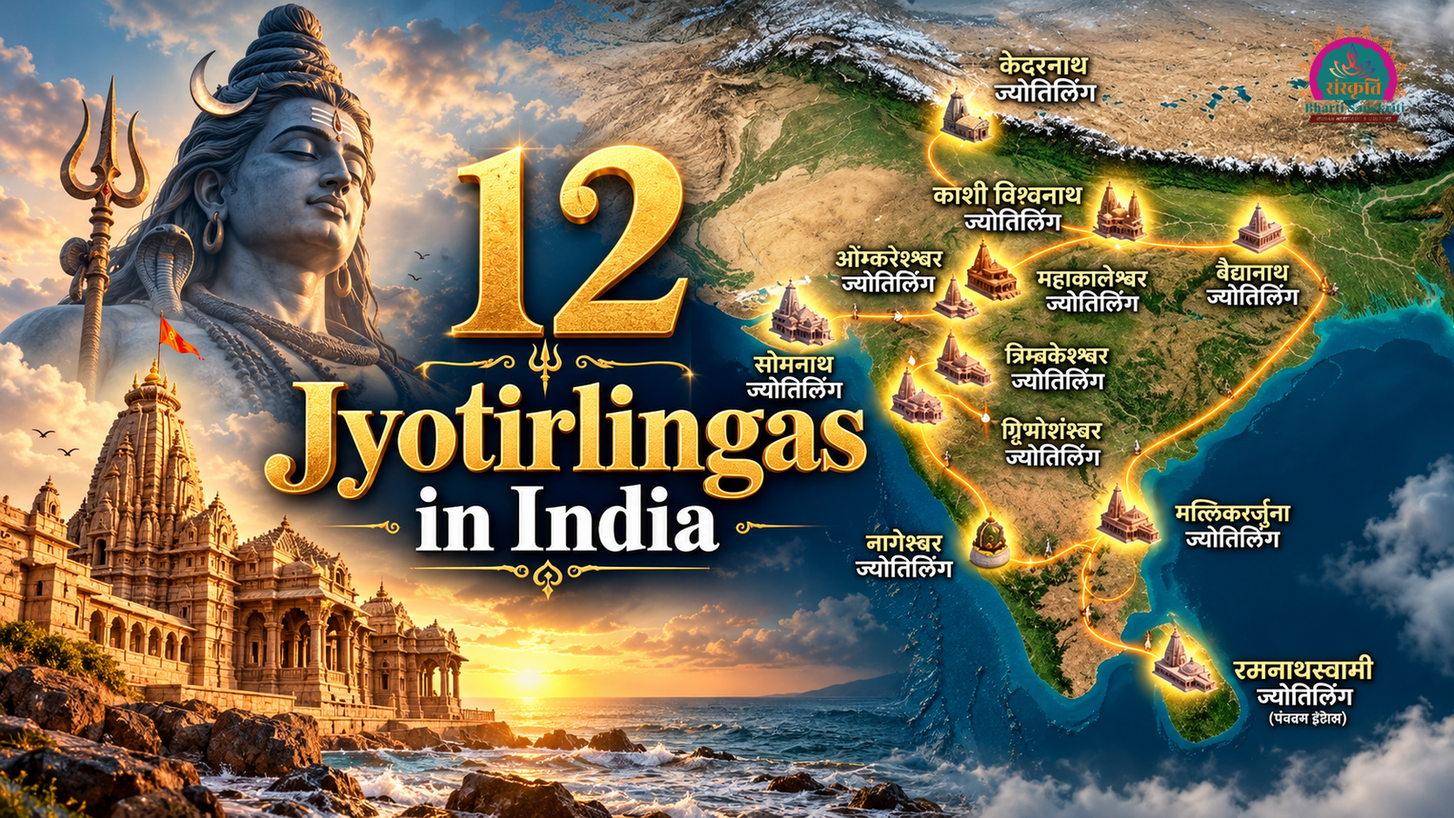 12 Jyotirlingas in India